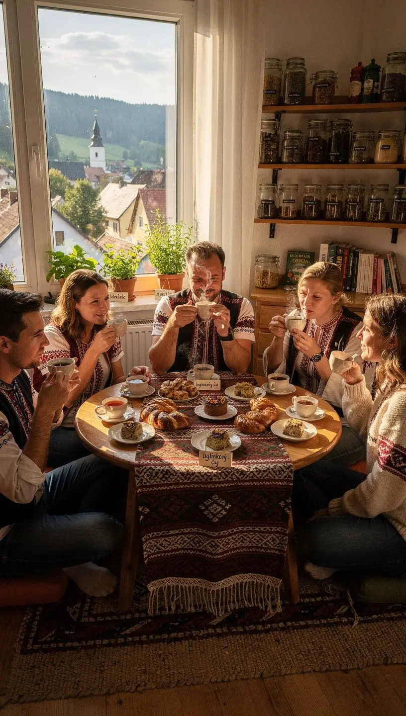 Detailný pohľad na sušené bylinky a koreniny usporiadané v prírodných drevených miskách.